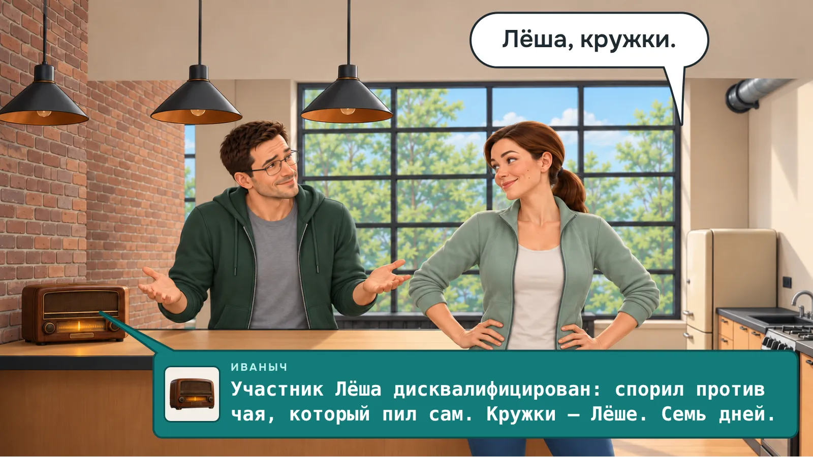 Лёша понимает, что проиграл спор